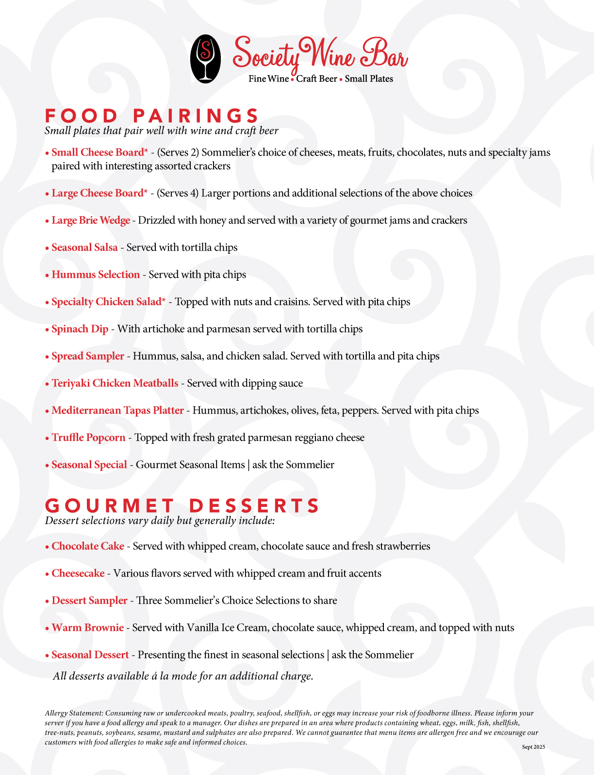 2025 sept ybor food menu